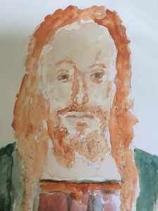 During HIS mortality HE was a man of sorrows, the suffering Messiah. Now, HE is the resurrected, triumphant King of kings and Lord of lords, wonderful, the Mighty God who soon will come in power and great glory to judge the earth and separate the sheep from the goats.

(Pen and Watercolor portrait by Richard W Linford 2019)